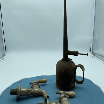 Oil cans and faucets