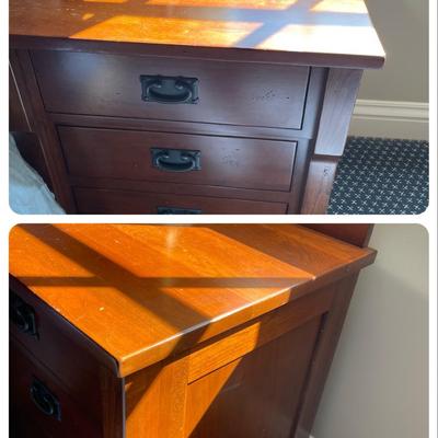 DRESSER AND BEDSIDE TABLE