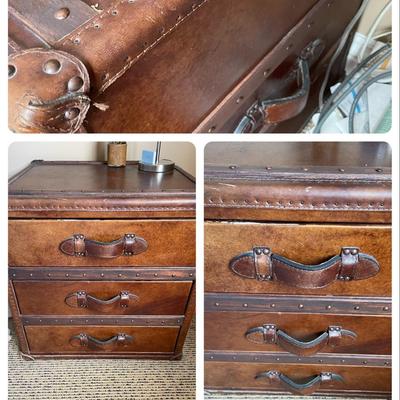 RESTORATION LEATHER SIDE TABLE