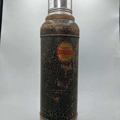 Antique Vintage Stanley Super Vac Unbreakable Bottle Thermos with Cork Stopper