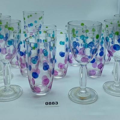 Polka dot, plastic drink ware