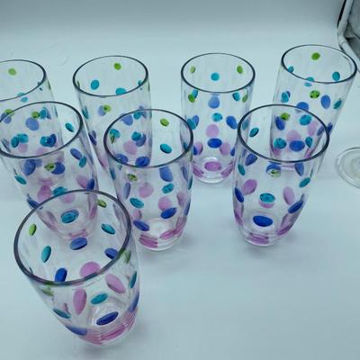 Polka dot, plastic drink ware