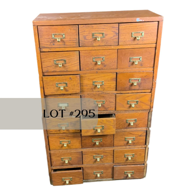 Lot 295 | Stacking Oak Card File
