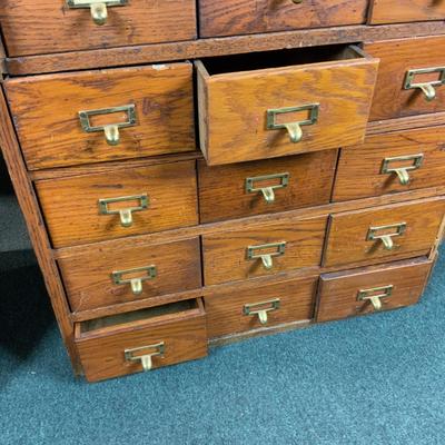Lot 295 | Stacking Oak Card File