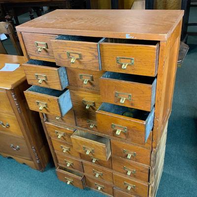 Lot 295 | Stacking Oak Card File