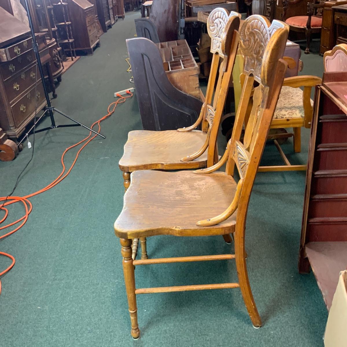 Lot 301 Two PressedBack Chairs