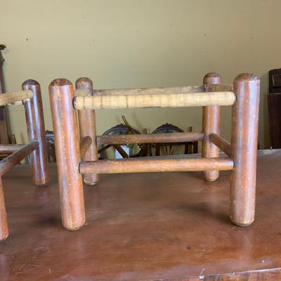 Lot 302 | Two Woven Footstool Frames