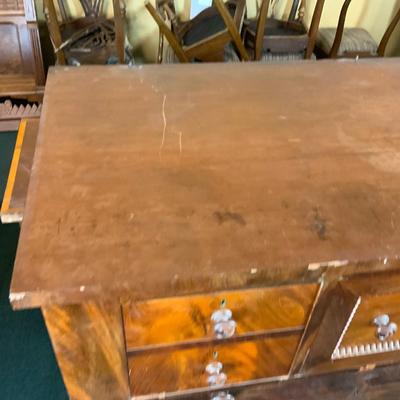 Lot 303 | Ornate Dresser | Burled Walnut