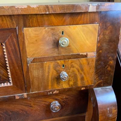 Lot 303 | Ornate Dresser | Burled Walnut