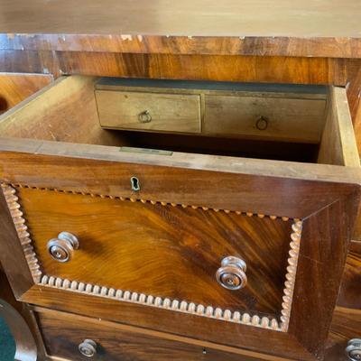 Lot 303 | Ornate Dresser | Burled Walnut