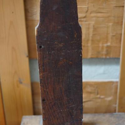 ANTIQUE PRIMITIVE PIPE BOX & WOODEN CIGAR MOLD