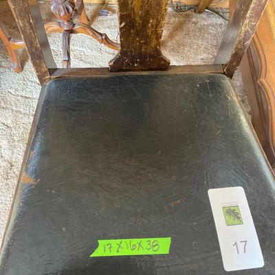Lot of vintage chairs and small cane bench