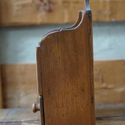 ANTIQUE PINE CANDLE BOX. SMALLER SIZE