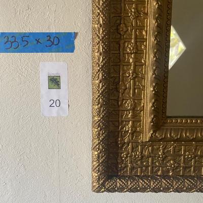Gold metal mirror