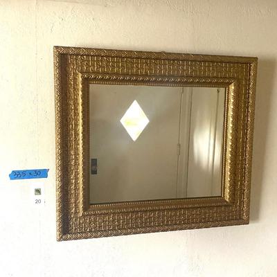 Gold metal mirror