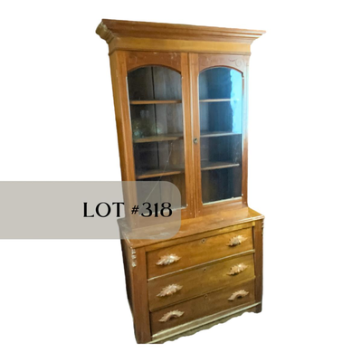 Lot 318 | 2-Piece Walnut Cabinet