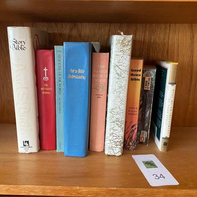 Lot of Bibles and religious books