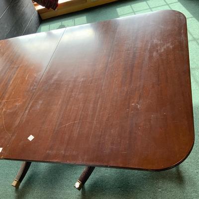 Lot 348 | Dark Wood Dining Table | Single Leaf