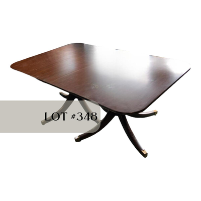Lot 348 | Dark Wood Dining Table | Single Leaf