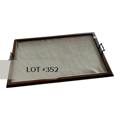 Lot 352 | Handled Glass Tray