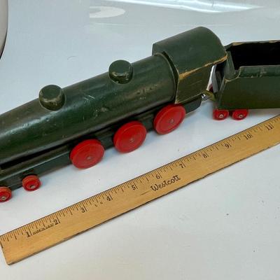 Vintage Painted Wood Three Car Train Set Pacific Fruit Express