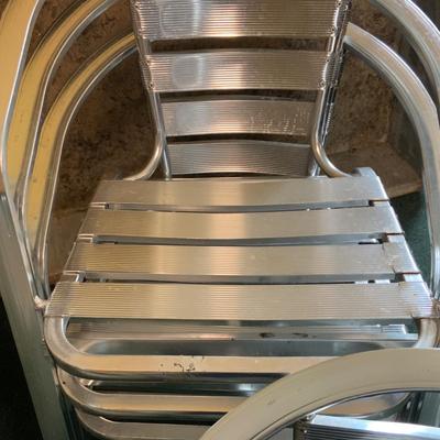 Lot 357 | Set of 8 Aluminum Deck Chairs