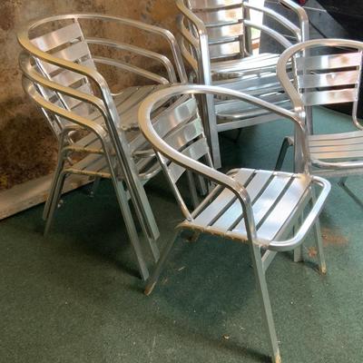 Lot 357 | Set of 8 Aluminum Deck Chairs