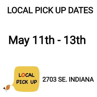 PLEASE READ FOR INFORMATION ABOUT LOCAL PICKUP