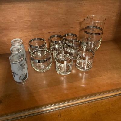 Roly Poly MCM Glass set plus etched glasses