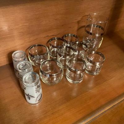Roly Poly MCM Glass set plus etched glasses