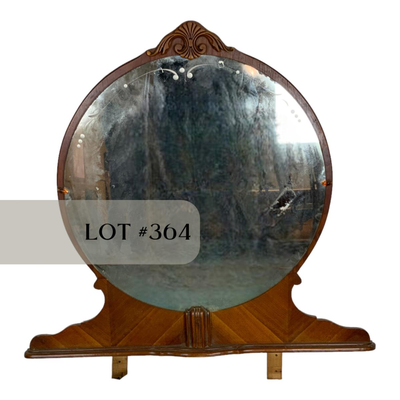 Lot 364 | Fleur-de-Lis Accented Round Mirror