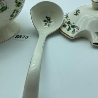 Royal Limited Holly soup tureen with lid and ladle