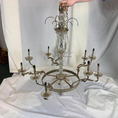 Lot 387 | Lead Crystal Chandelier | Electrified