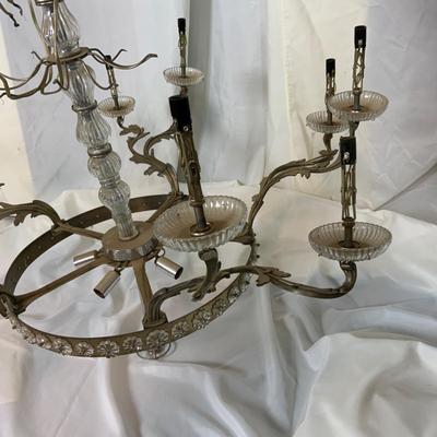 Lot 387 | Lead Crystal Chandelier | Electrified