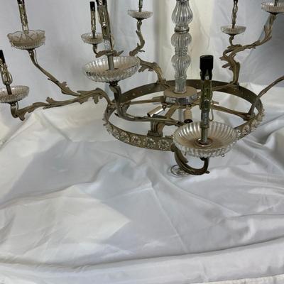 Lot 387 | Lead Crystal Chandelier | Electrified