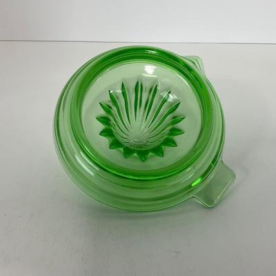 -2- URANIUM | Green Depression Glass Juicer