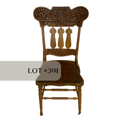Lot 391 | Single Pressed-Back Chair