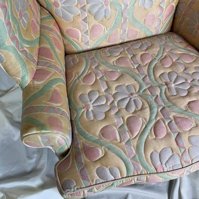 Lot 392 | Pastel Wing-Back Chair