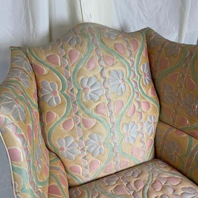 Lot 392 | Pastel Wing-Back Chair