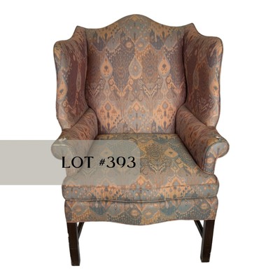 Lot 393 | Dark Wing-Back Chair
