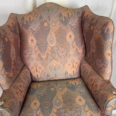 Lot 393 | Dark Wing-Back Chair