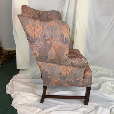 Lot 393 | Dark Wing-Back Chair