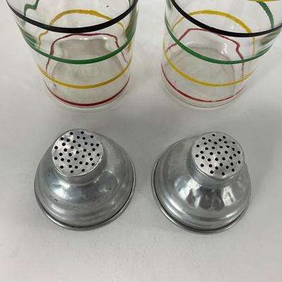 -3- GLASSWARE | Colorful Stripes Large Cocktail Shakers