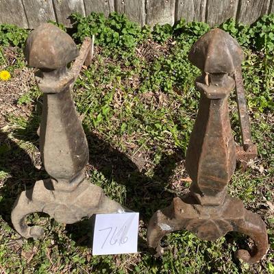 Vintage Fireplace Andirons