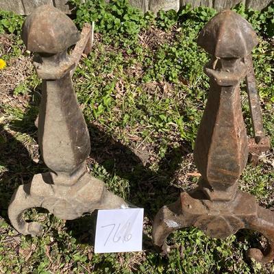 Vintage Fireplace Andirons