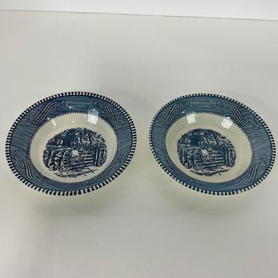 -5- DISHES | Currier & Ives Bowls