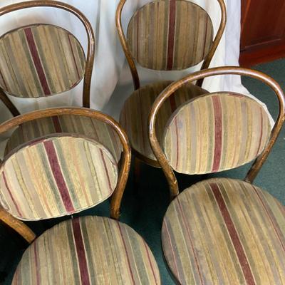 Lot 308 | Set of Six Bent Wood Bistro Chairs