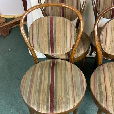 Lot 308 | Set of Six Bent Wood Bistro Chairs