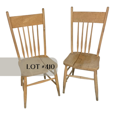 Lot 410 | Two Stripped-Down Oak Chairs
