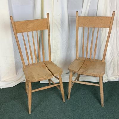 Lot 410 | Two Stripped-Down Oak Chairs